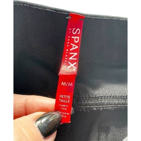 SPANX Women's Sz MP Or Medium Petite Black Jean-ish Ankle Leggings  20018Q - Picture 5 of 10